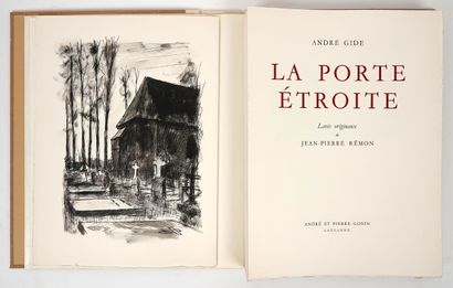 null GIDE (André): La porte étroite. Lausanne, Gonin, 1958. In-folio en ff. sous...