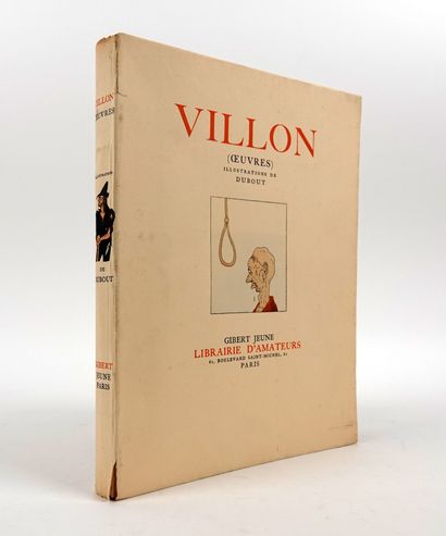 null VILLON: The works. Illustrations by DUBOUT. Gibert Jeune, 1934. In-4 paperback,...