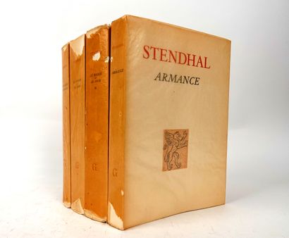 null Lot de 4 ouvrages de Stendhal comprenant Armance, Le Rouge et le Noir, Chroniques...