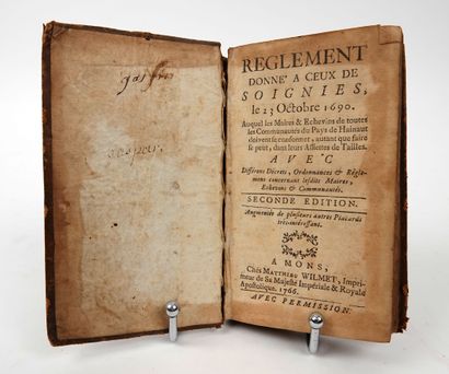 null Belgique - Règlement donné à ceux de Soignies, le 23 octobre 1690…Mons, Wilmet,...