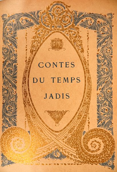 null Contes du temps Jadis. Piazza, 1912. In-4, green half-chagrin with corners,...