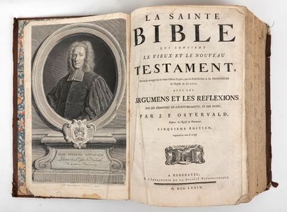 null BIBLE - La Sainte Bible qui contient le vieux et le nouveau testament. Notes...