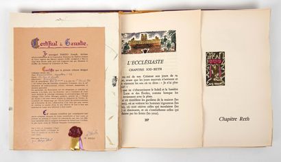 null L'Ecclésiaste; illustrations originales de Bronner. Nice, Joseph Pardo, 1959....