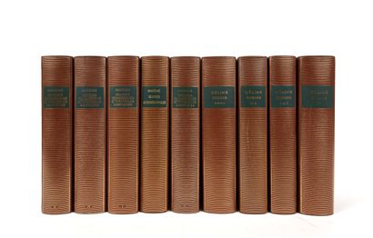 null PLEÏADE - Reunion of 9 in-12 volumes bound in publisher's soft leather (without...