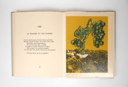 null LA FONTAINE (J. de): Vingt fables illustrées de lithographies originales et...
