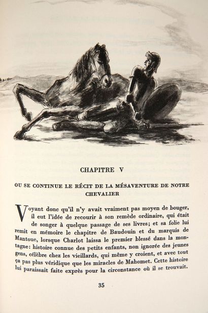 null CERVANTES: Don Quichotte de la Manche. Union Latine d'Editions, 1935. 4 vol....