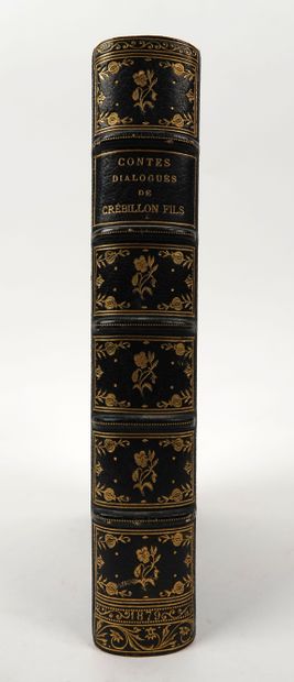 null CREBILLON Fils: Contes dialogués. Quantin, 1879. In-8 blue half-maroquin with...