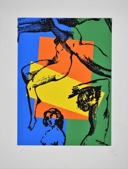null Jean-Marie Haesslé (born 1939)
Composition with nudes
Silk-screen print on paper,...