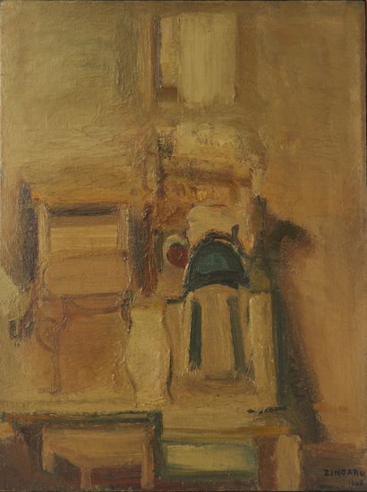 null Astolfo ZINGARO (born 1931)
"Interior", 1967
Oil on canvas
Signed and dated...
