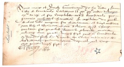 BORDEAUX 1er Avril 1587. Capitaine du GUET...