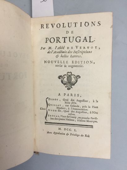 VERTOT (Abbé de): Révolutions de Portugal…Nouvelle...
