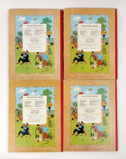 null HERGE
Tintin
Ensemble de quatre albums en réédition des années 50 comprenant...