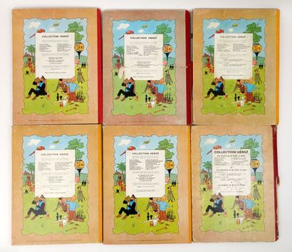 null HERGE
Tintin
Ensemble de 6 albums en réédition des années 50
Bon état général,...