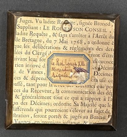 null DUPLESSIS, d'après
Louis XVI. 
Portrait miniature de trois-quart gauche. Il...
