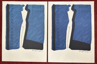 null Aki KURODA (1944)
Blue Tango
Lot de deux lithographies pour Silvana de Luigi
Signature...
