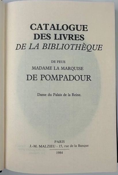 null 1765 POMPADOUR JEANNE-ANTOINETTE POISSON MARQUISE DE (DAME DU PALAIS DE LA REINE)...