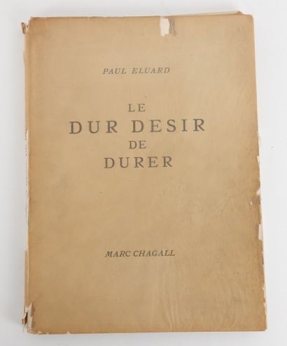 null ELUARD (Paul): Le dur désir de durer. Arnold-Bordas, 1946. In-4 en ff. sous...