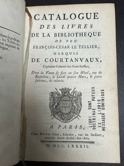 null 1782 LE TELLIER FRANCOIS-CESAR MARQUIS DE COURTANVAUX ( CAPITAINE-COLONEL DES...