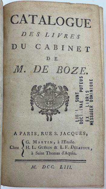 null 1753 DE BOZE GROS (DE BOZE) CLAUDE GABRIEL (TRESORIER DE France AU BUREAU DE...