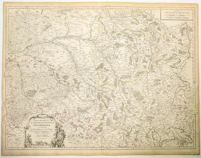 null LA CHAMPAGNE. Carte de 1752: «Partie méridionale du Gouvernement général de...