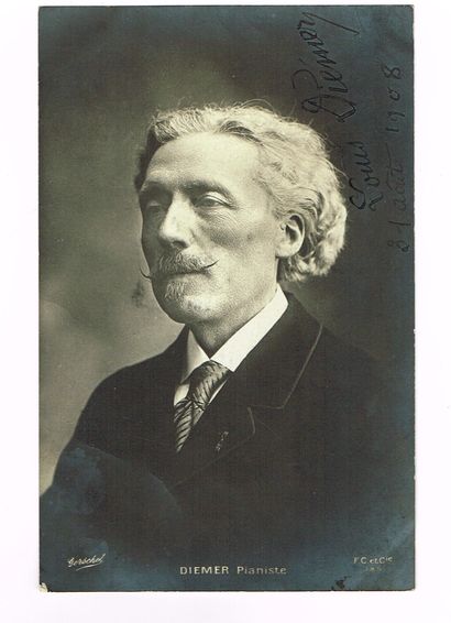 null MUSIQUE - Louis DIEMER(1843-1919, pianiste et compositeur) / Photo sur carte...