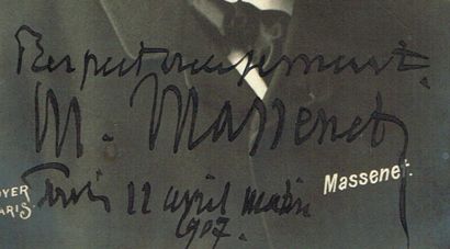 null MUSIQUE - Jules MASSENET(1842-1912, compositeur) / Photo sur carte postale signée...