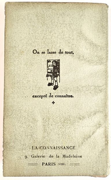 null EDITION ORIGINALE PETIT TIRAGE - «L’Horizon débridé», anonyme (René-Louis Doyon),...