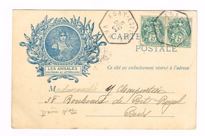 null MUSIQUE - Gustave CHARPENTIER(1860-1956, compositeur) / Carte postale signée...
