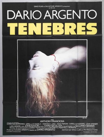 null TENEBRES, 1982 ARGENTO Dario 120 x 160 cm Etat A