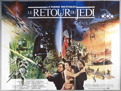 null STAR WARS Le RETOUR DU JED- (2 parties), 1983 LUCAS George 200 x 150 cm Etat...