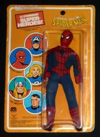 null SPIDERMAN Figurine de l'homme araignée sous blister de marque MEGO, 1979