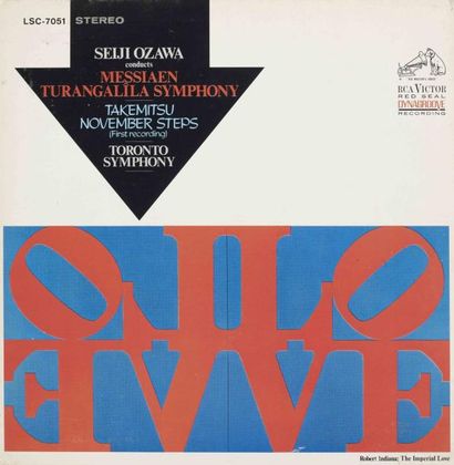 SEIJI OZAWA Messiaen Pochette d'oeuvre de Robert INDIANA Label: RCA Victor LSC-7051...