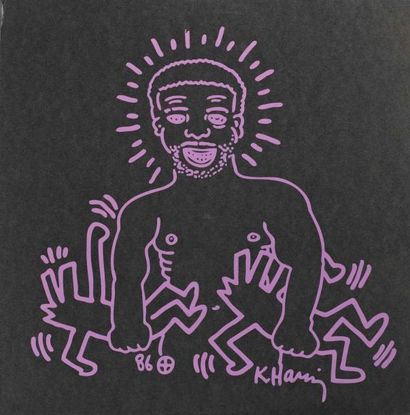 null Collection Vinyles de Pochettes de dessins de KEITH HARING - LARRY LEVAN Live...
