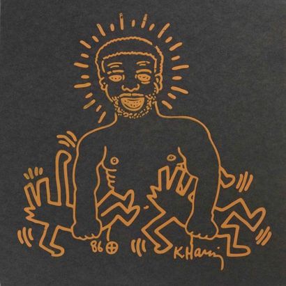 null Collection Vinyles de Pochettes de dessins de KEITH HARING - LARRY LEVAN Live...