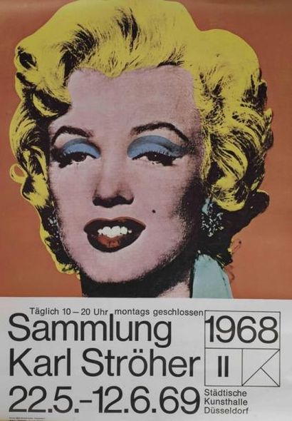 null Affiche originale Allemande d'ANDY WARHOL MARILYN MONROE en offset 1968 Format...