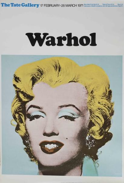 null Affiche originale ANGLAISE d'ANDY WARHOL MARILYN MONROE Pour la TATE GALLERY...
