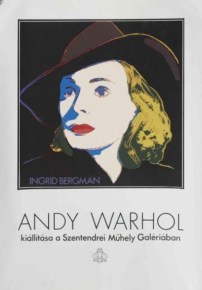 null Affiche originale d'ANDY WARHOL BERGMAN a Szentendrei Muhely Galeriaban Format...