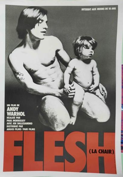 null FLESH offset affiche originale entoilée du film d' ANDY WARHOL Photo de francesco...