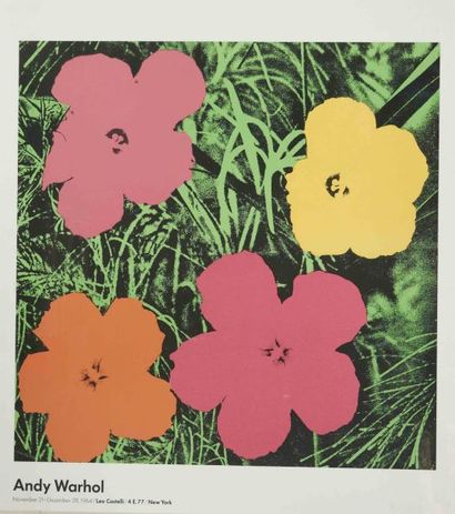 null Affiche originale d' ANDY WARHOL «FLOWERS» réalisée en offset litho en 1964...