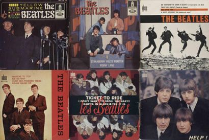null Collection Vinyles 45 Tours de Pochettes Françaises des BEATLES Vinyl Collection...