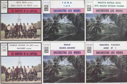 null Collection Vinyles 45 Tours de Pochettes Françaises de L'ORQUESTRE LES NOIRS...