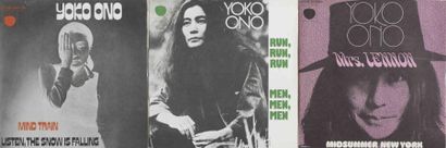 YOKO ONO Lot de Trois 45 T lot of 3 singles PS Made in France Mrs. Lennon - Mind...