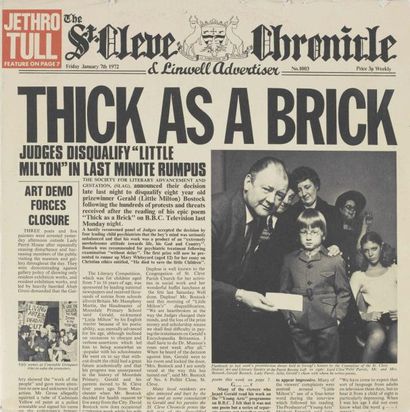 JETHRO TULL Thick as a brick Label: Chrysalis CHR 1003 Format: LP Pressage: U.K 1972...
