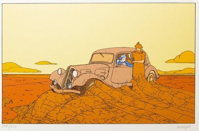 MOEBIUS Sérigraphie tirée du portfolio Citroën numérotée et signée à 650 exemplaires....