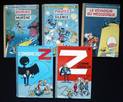 FRANQUIN Spirou 5 volumes de Spirou et Fantasio Édition originale (9, 10, 13, 15...