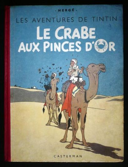 HERGÉ Tintin Le crabe aux pinces d'or Édition originale couleur 4e plat A22 (1943)...
