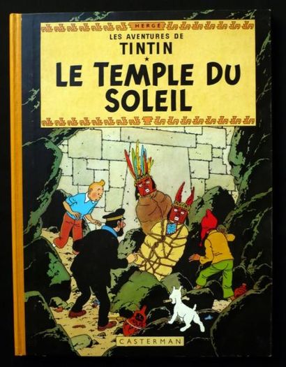 HERGÉ Tintin Le temple du soleil 4e plat B35. Très bel exemplaire (Infimes pointes...