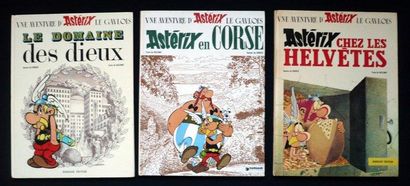UDERZO Astérix 3 volumes de la série: Corse, Helvètes et Domaine des dieux Édition...