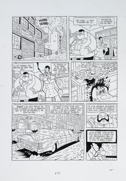 BRUNO Inner city blues Planche originale n° 32 de cette remarquable série, passée...