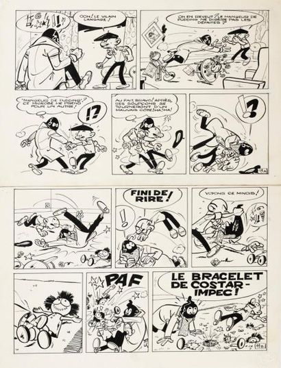 GREG MICHEL Rock Derby Planche 19 du récit les voleurs de poupées publiée dans Tintin...